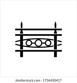Fence Icon,  Vector Art Illustration
