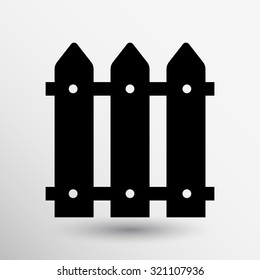 fence icon vector button logo symbol concept.