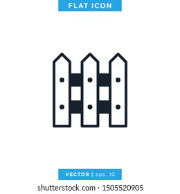 Fence Icon Vector Design Template