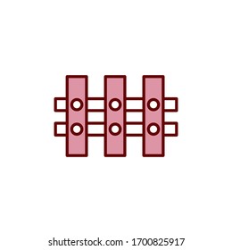 fence icon vector design template