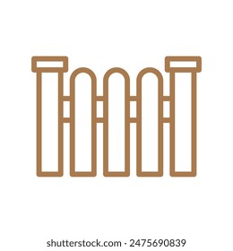 Plantillas de diseño de Vector de iconos de valla simples y modernas