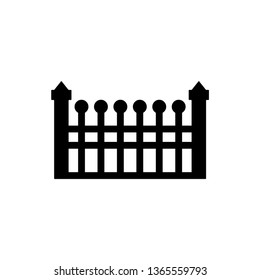 Fence icon vector. Flat design style on white background.
