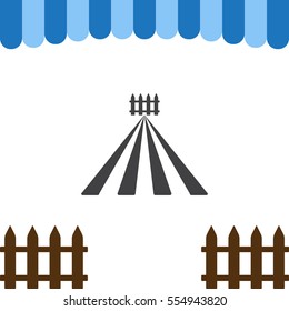 Fence Icon Vector flat design style