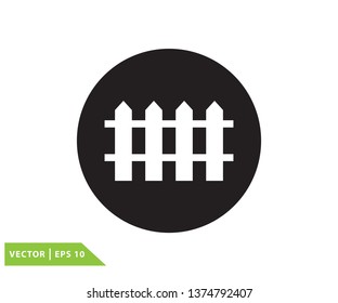 Fence icon vector flat trendy