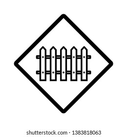 Fence Icon Vector Illustration - Vector