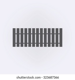 Fence icon . Vector illustration