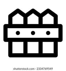 fence icon vector illustration asset element