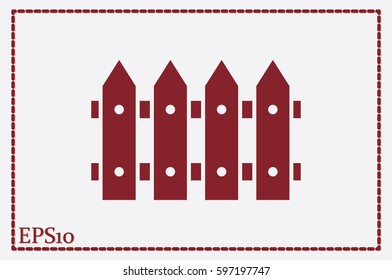 fence icon vector illustration eps10.