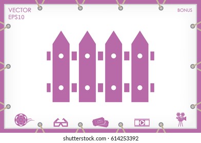 fence icon vector illustration eps10.