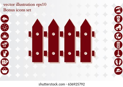 fence icon vector illustration eps10.