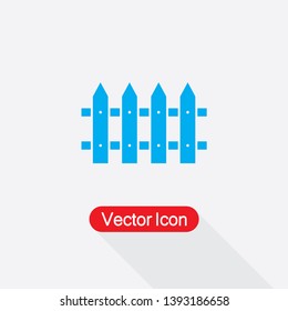 Fence Icon Vector Illustration In Flat Style Eps10