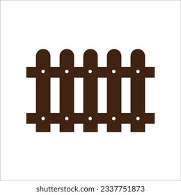 fence icon vector illustration logo design