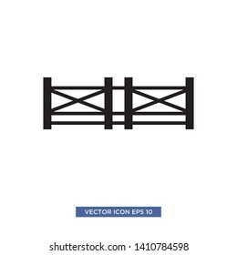 fence icon vector illustration template