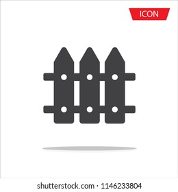 Fence Icon vector isolated on white background.