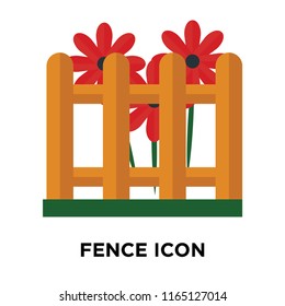 Fence icon vector isolated on white background, Fence transparent sign , nature symbols