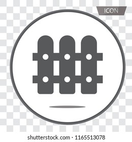 Fence Icon vector isolated on white background.