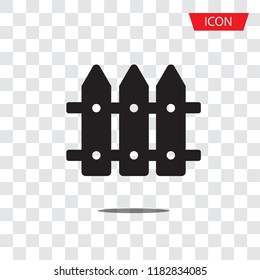Fence Icon vector isolated on white background.
