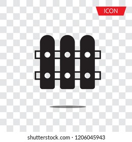 Fence Icon vector isolated on white background.