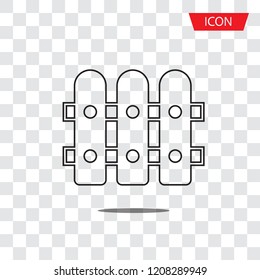 Fence Icon vector isolated on white background.