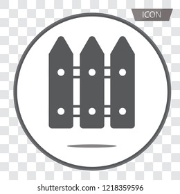 Fence Icon vector isolated on white background.