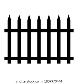 Icono de cerca. Icono de la cerca del vector. El icono de la cerca está aislado en un fondo blanco. Un logo simple. El logo de la cerca.