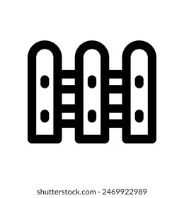 Zaun-Symbol. Vektorgrafik-Linie-Symbol für Ihre Website, Handy, Präsentation und Logo-Design.