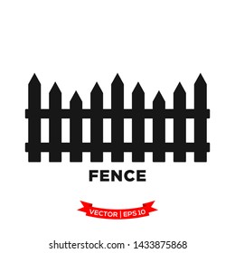 Fence Icon Vector Logo Template