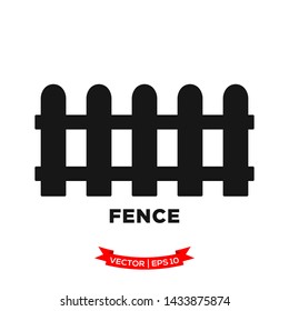 fence icon vector logo template