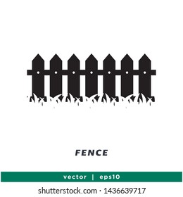 fence icon vector logo template