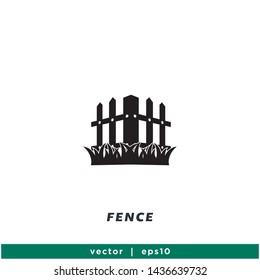 fence icon vector logo template