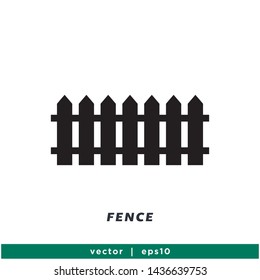 Fence Icon Vector Logo Template