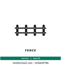 fence icon vector logo template