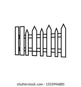 fence icon vector logo template