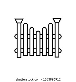 fence icon vector logo template