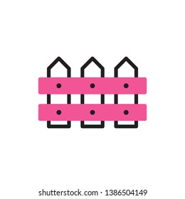 fence icon vector modern style
