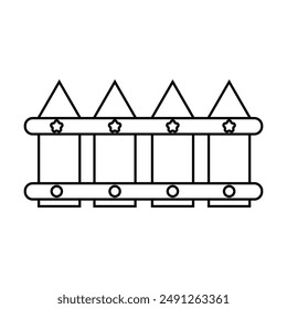 fence icon vector on white background