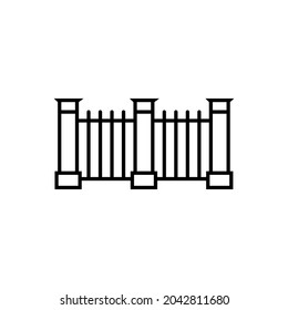 Vector de icono de cerca. signo de ilustración de palpitación. símbolo de vallado. logotipo de cobertura.