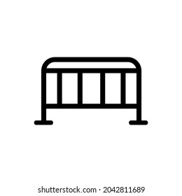 Zaun-Symbol-Vektorgrafik. Blendenzeichen. Zaunsymbol. Hedge-Logo.