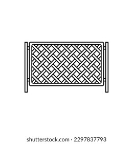 Fence icon vector. paling illustration sign. fencing symbol. hedge logo.