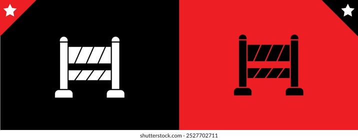 Vetor de ícone de cerca. sinal de ilustração de apalpamento. símbolo de cerca. logotipo de cobertura.