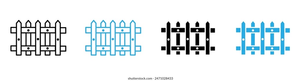 Fence icon vector set collection for web