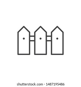 Fence icon. Fence vector sign. EPS 10 flat symbol design