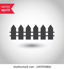 Fence icon. Fence vector sign. EPS 10 flat symbol design