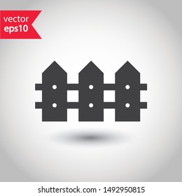 Fence icon. Fence vector sign. EPS 10 flat symbol design