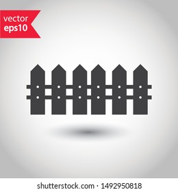 Fence icon. Fence vector sign. EPS 10 flat symbol design