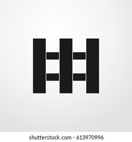 fence icon. vector sign symbol on white background