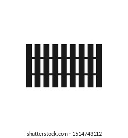 Fence Icon Vector Sign In White Background – Vector