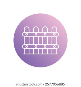 Fence icon vector stock illustration