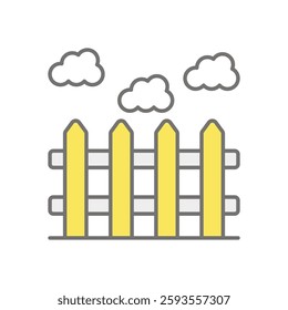 Fence icon vector stock illustration