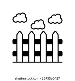 Fence icon vector stock illustration